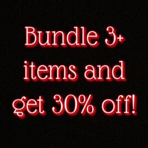 30% OFF WHEN YOU BUNDLE 3+ items!
